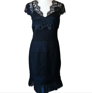 SHANI elegant black Lace Dress Size 4 stunning in good Condition.